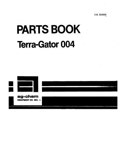 AGCO 004 TerraGator (chassis) Parts Book AG005908 English