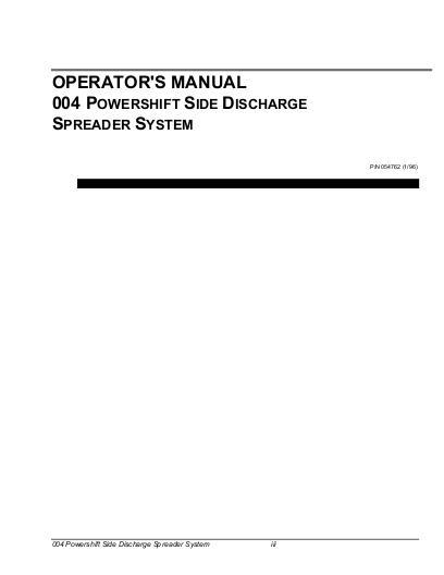 AGCO 004 TerraGator (side discharge spreader system) Operator Manual AG054762 English