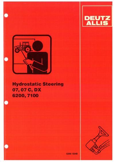 AGCO 07 07C DX 6200 7100 Tractor (hydro steer) Service Manual 2986348 English