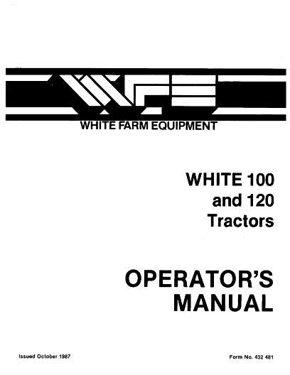 AGCO 100 120 Tractor Operator Manual 432481 English