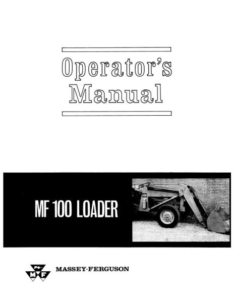 AGCO 100 Industrial Loader Operator Manual 690545M3 English