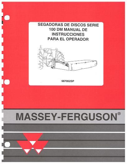 AGCO 100 Series Disc Mower Operator Manual 987052SP Spanish