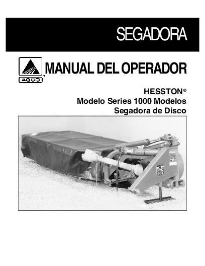 AGCO 1000 Series Disc Mower Operator Manual 700723137D Spanish