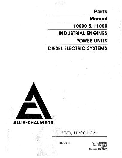 AGCO 10000 11000 Engine & Power Unit Parts Book 79007396 English