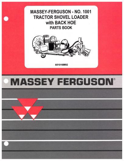 AGCO 1001 Industrial Wheel Loader Parts Book 651016M92 English