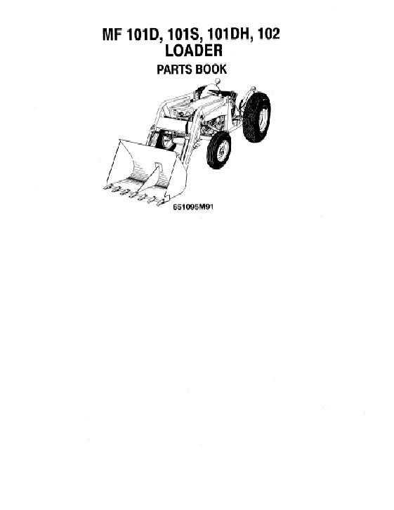 AGCO 101 102 Industrial Loader Parts Book 651095M91 English