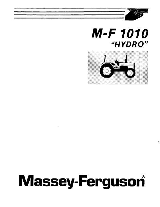 AGCO 1010 Compact Tractor (hydro transmission) Operator Manual 1449159M3 English