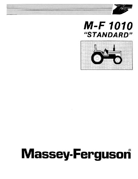AGCO 1010 Compact Tractor (standard transmission) Operator Manual 1449042M4 English
