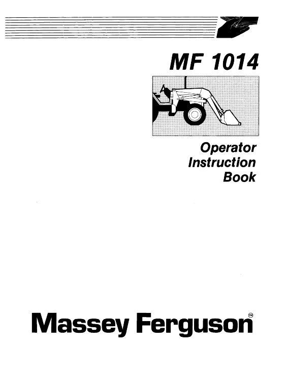 AGCO 1014 Loader Operator Manual 1449116M4 English