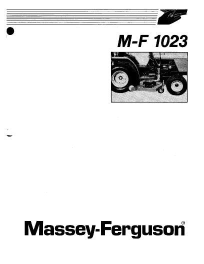 AGCO 1023 Mower (mid mount) Operator Manual 1449195M2 English