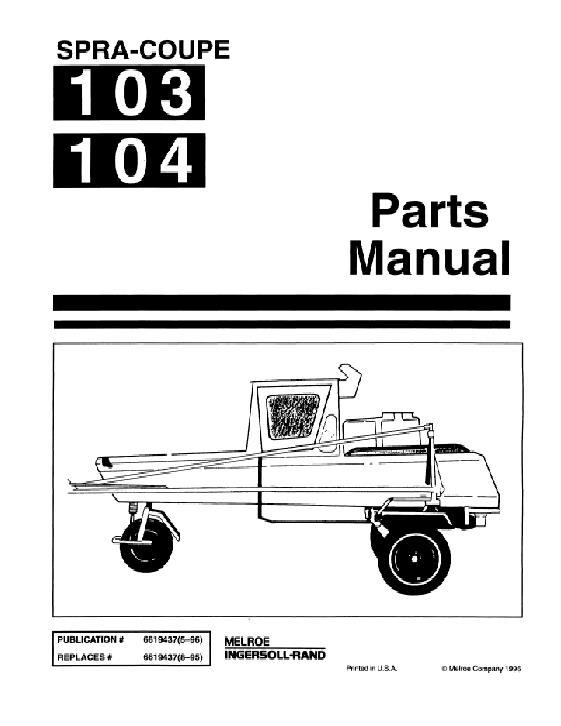 AGCO 103 104 Sprayer Parts Book 6619437 English