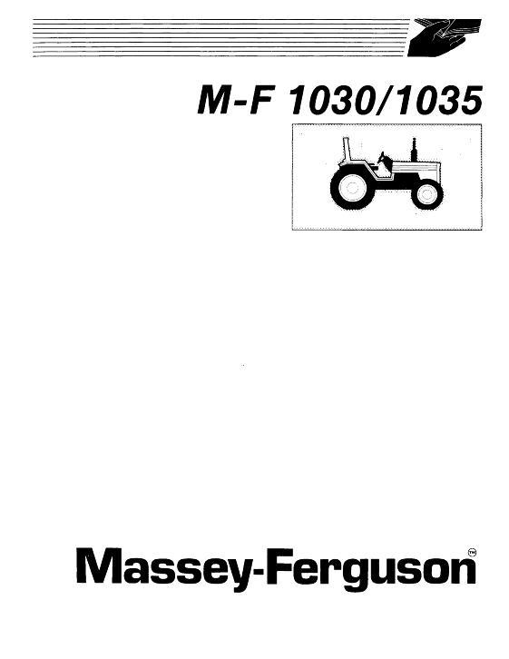 AGCO 1030 (synchromesh transmission) 1035 Compact Tractor Operator Manual 1449178M4 English
