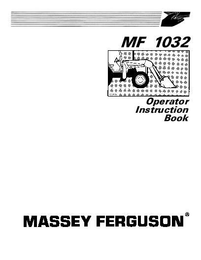 AGCO 1032 Loader Operator Manual 1449510M2 English
