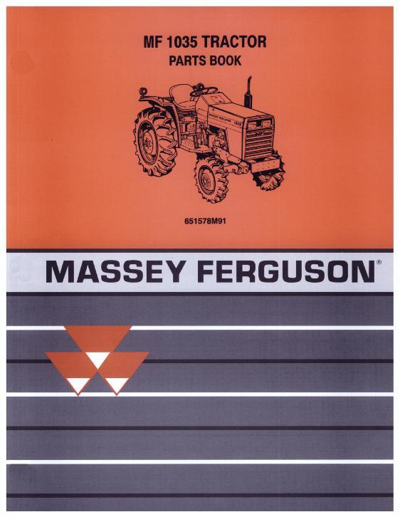 AGCO 1035 Compact Tractor Parts Book 651578M91 Multiple
