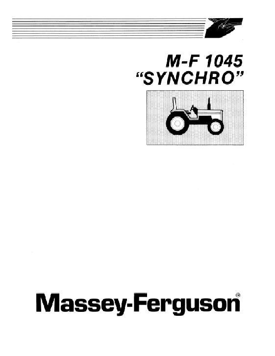 AGCO 1045 Compact Tractor Operator Manual 1449618F1 French
