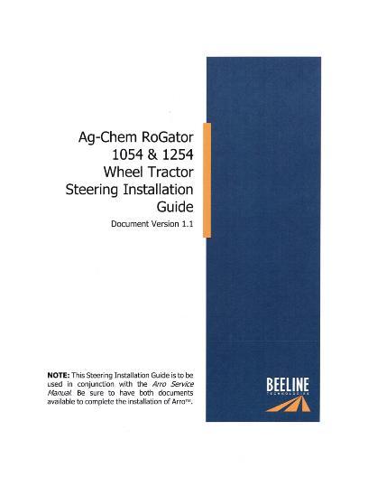 AGCO 1054 1254 RoGator (Beeline steer system version 1.1) Operator Manual GTA340622 English