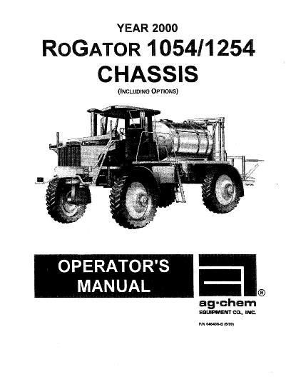 AGCO 1054 1254 RoGator (chassis, 2000) Operator Manual AG546436 English