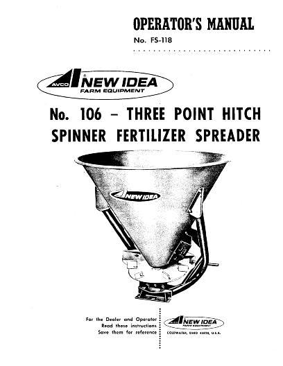 AGCO 106 Fertilizer Spreader (dry) Operator Manual 986006 English