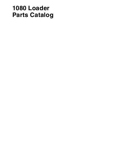AGCO 1080 Loader Parts Book 651719M95 English