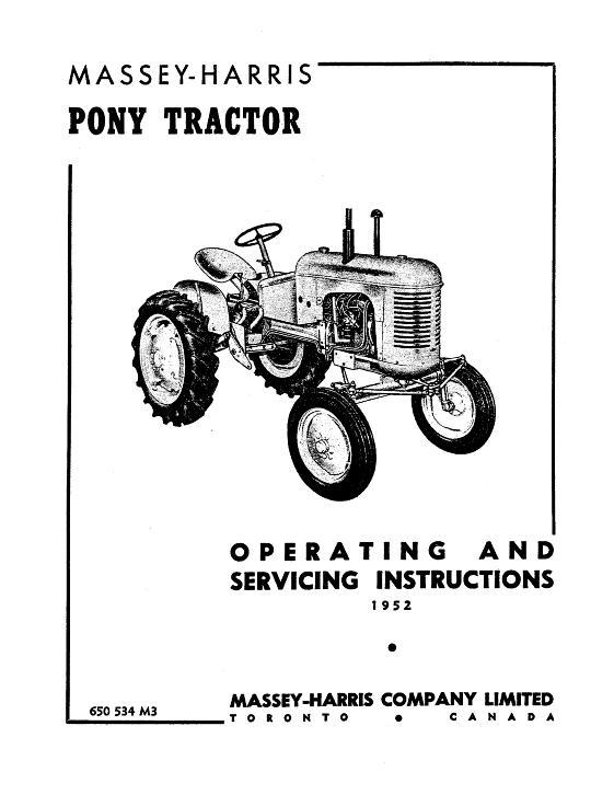 AGCO 11 Pony Tractor Operator Manual 650534M3 English