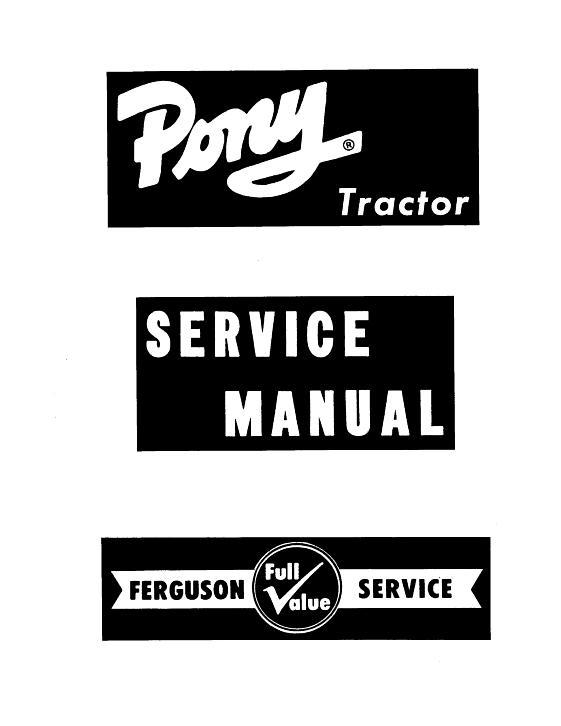 AGCO 11 Pony Tractor Service Manual 690427M1 English