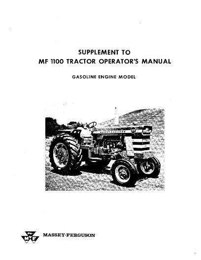 AGCO 1100 1130 Tractor (LP gas supplement) Operator Manual 690819M1 English