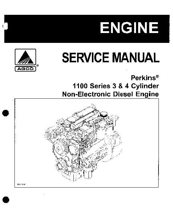 AGCO 1103C 1104C Perkins Engine (tier 2, non-electronic) Service Manual 4283007M1 English