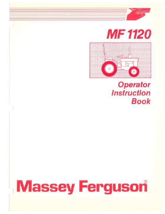 AGCO 1120 Compact Tractor Operator Manual 1449716M1 English