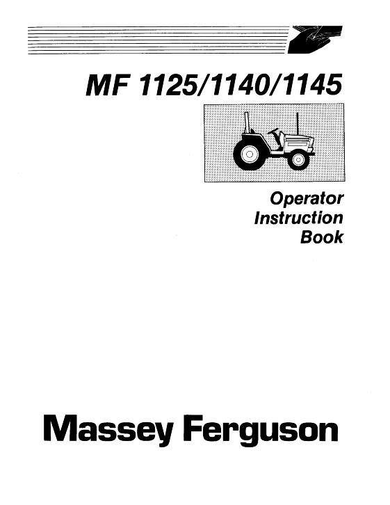 AGCO 1125 1140 1145 Compact Tractor Operator Manual 1449666M4 English