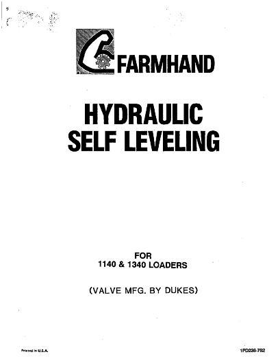 AGCO 1140 1340 Loader (hydraulic self-leveling, 1992) Operator Manual 1PD236792 English