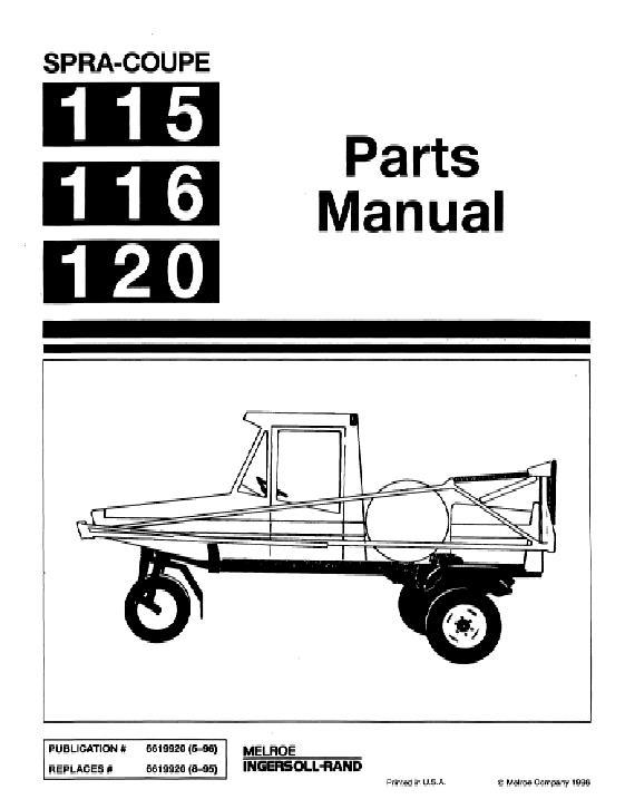 AGCO 115 116 120 Sprayer Parts Book 6619920 English