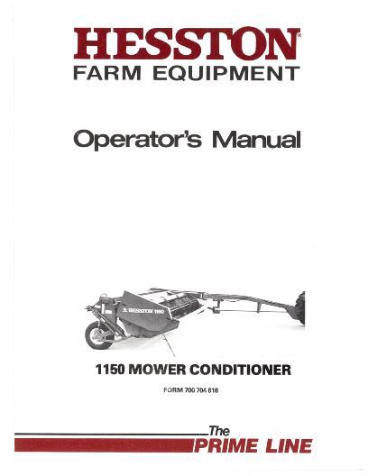 AGCO 1150 Mower Conditioner (prior sn 00551) Operator Manual 700704618 English