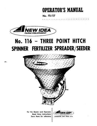 AGCO 116 Fertilizer Spreader (dry) Operator Manual 985919 English