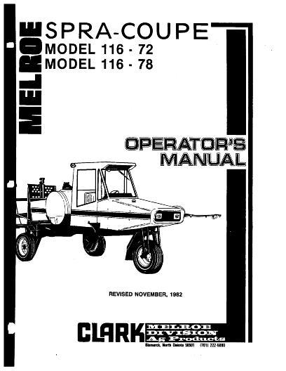 AGCO 116 Sprayer Operator Manual 6619901 English