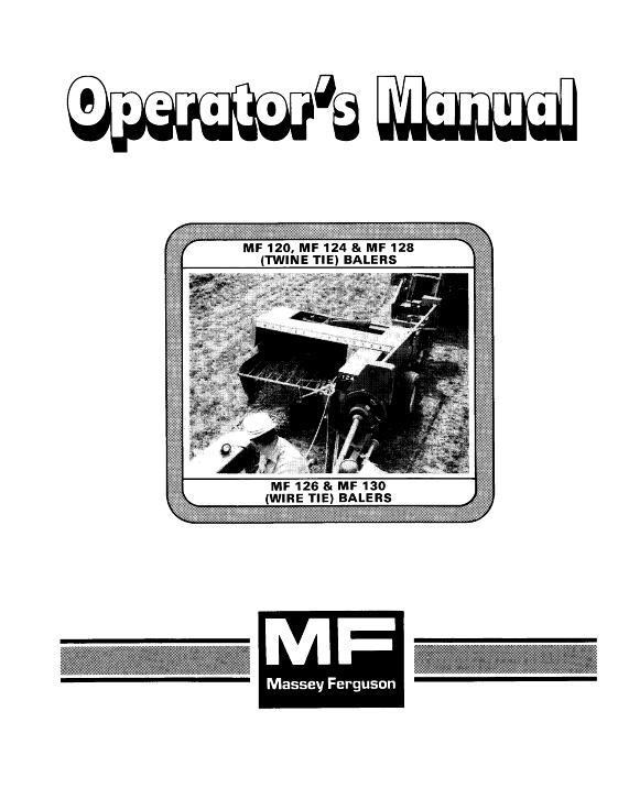 AGCO 120 124 126 128 130 Rectangular Baler Operator Manual 1448529M1 English