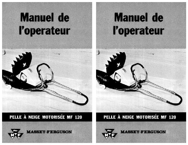 AGCO 120 Power Shovel Operator Manual 1448156F1 French