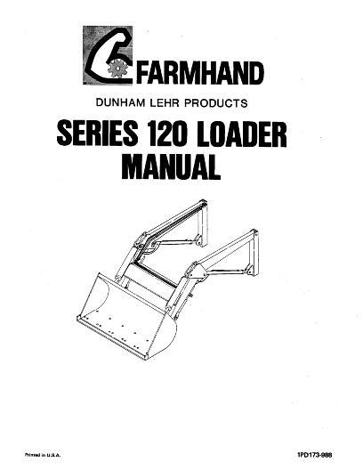 AGCO 120 Series Loader Operator Manual 1PD173988 English
