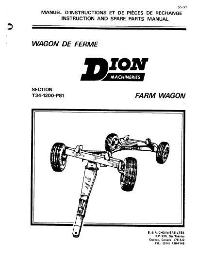 AGCO 1200 Farm Wagon Parts Book T341200P81 Multiple