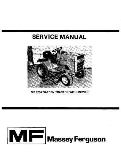 AGCO 1200 Lawn Tractor Service Manual 1448787M1 English