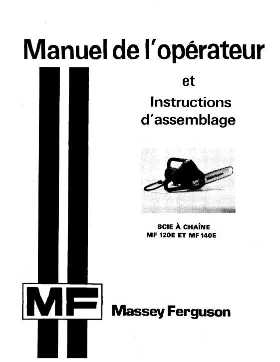 AGCO 120E 140E Chain Saw Operator Manual 1448345F1 French