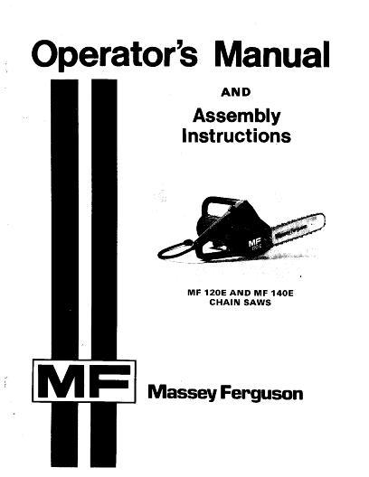 AGCO 120E 140E Chain Saw Operator Manual 1448345M1 English