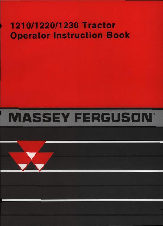 AGCO 1210 1220 1230 Compact Tractor Operator Manual 1449700M3 English