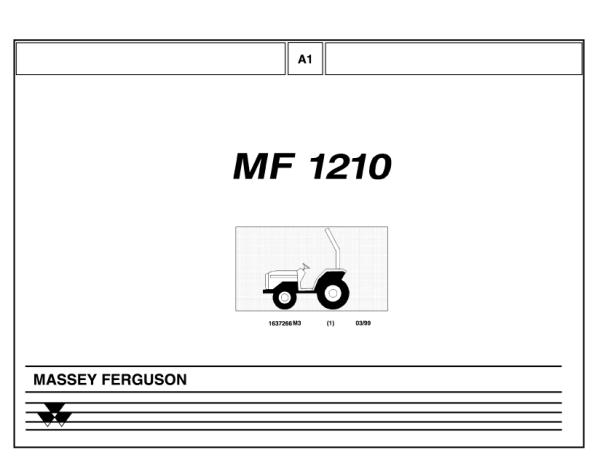 AGCO 1210 Compact Tractor Parts Book 1637266M3 Multiple