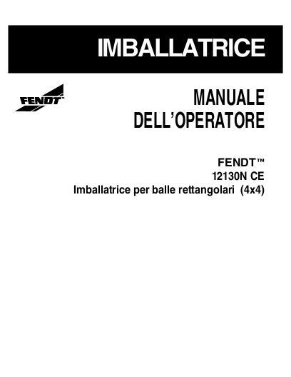 AGCO 12130 Baler (CE) Operator Manual 700731178C Italian