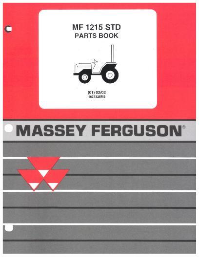 AGCO 1215 Compact Tractor Parts Book 1637325M3 Multiple