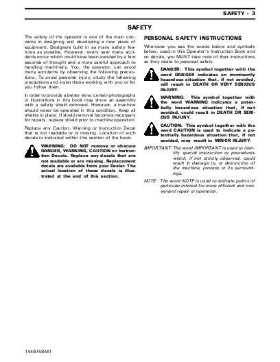 AGCO 1216 Backhoe Operator Manual 1449758M1 English