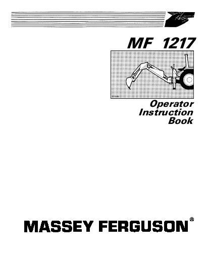 AGCO 1217 Backhoe Operator Manual 1449702M2 English