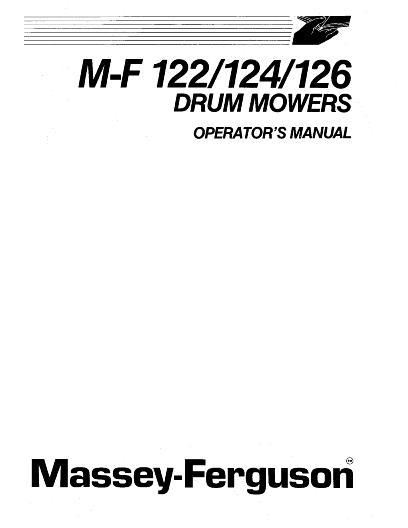 AGCO 122 124 126 Drum Mower Operator Manual 1449683M1 English