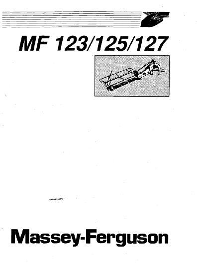 AGCO 123 125 127 Disc Mower Operator Manual 1449684M1 English