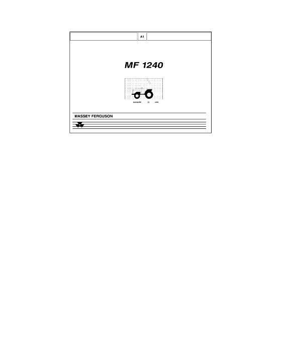 AGCO 1240 Compact Tractor (eff sn E40101) Parts Book 1637321M2 Multiple